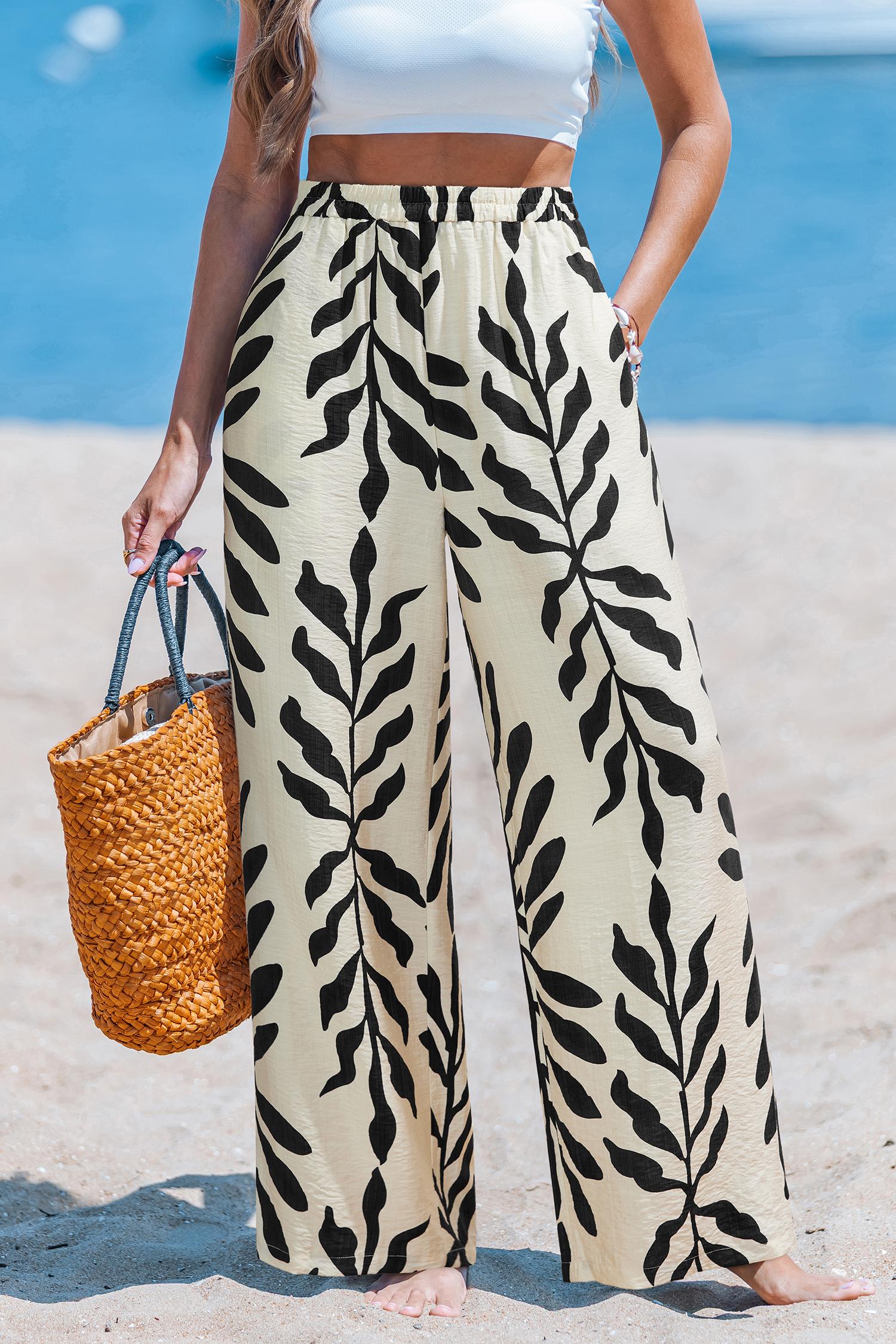 cosmic moon tropical pants - l