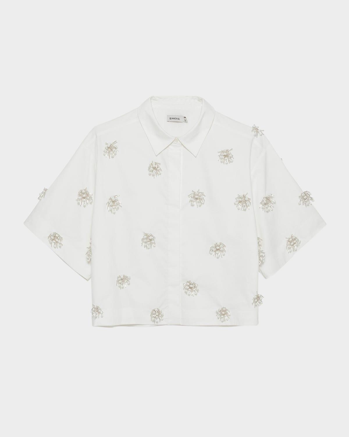 cosmo embellished camp shirt