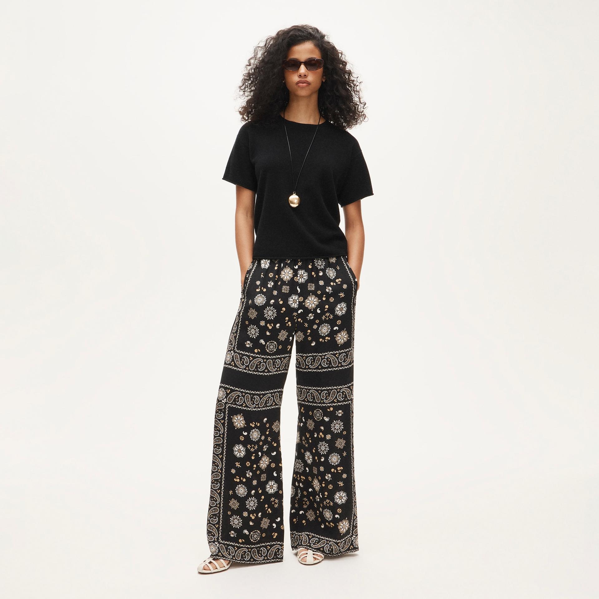 cosmo pant in bandana-print viscose twill