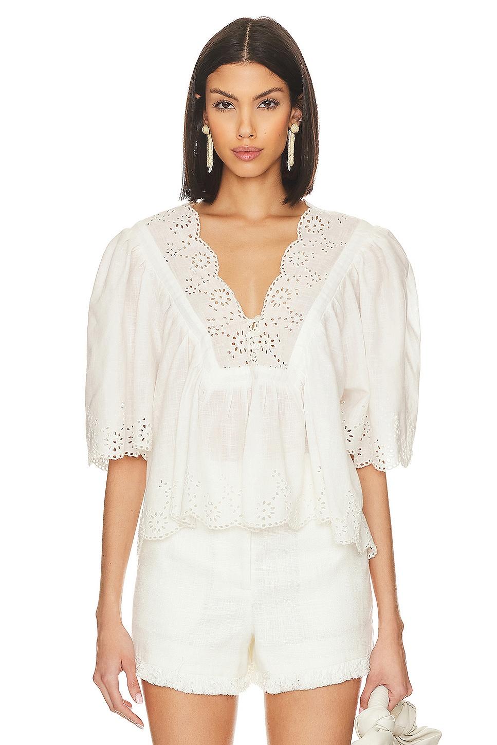 costa eyelet top
