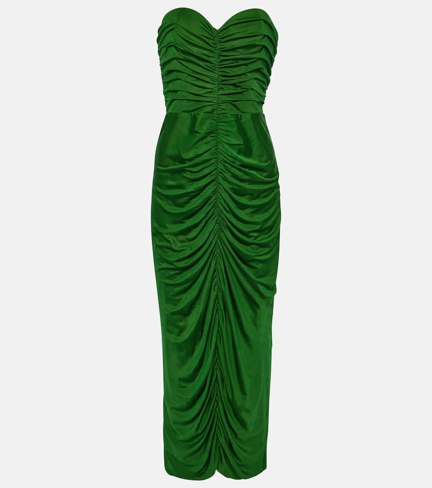 costarellos aveline bustier jersey midi dress