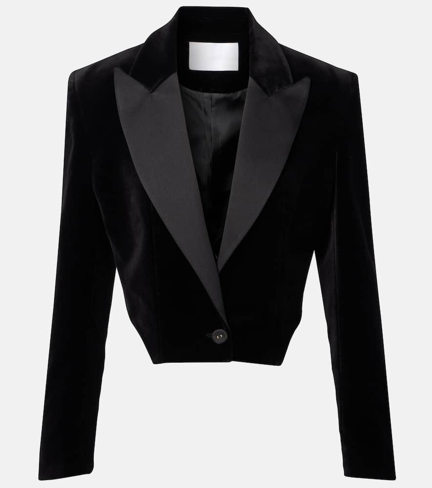costarellos cotton velvet blazer