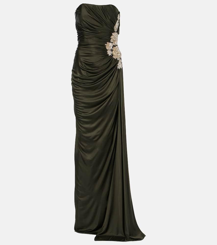 costarellos elettra embellished jersey gown