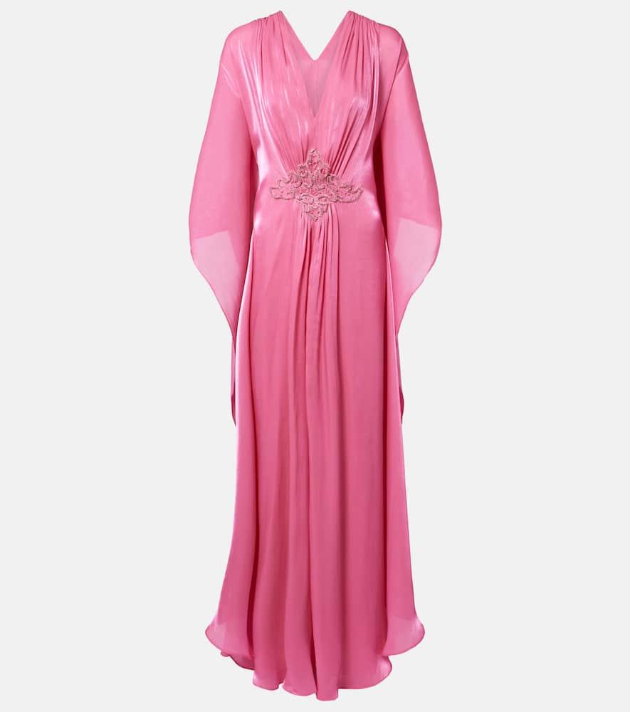 costarellos embellished draped kaftan