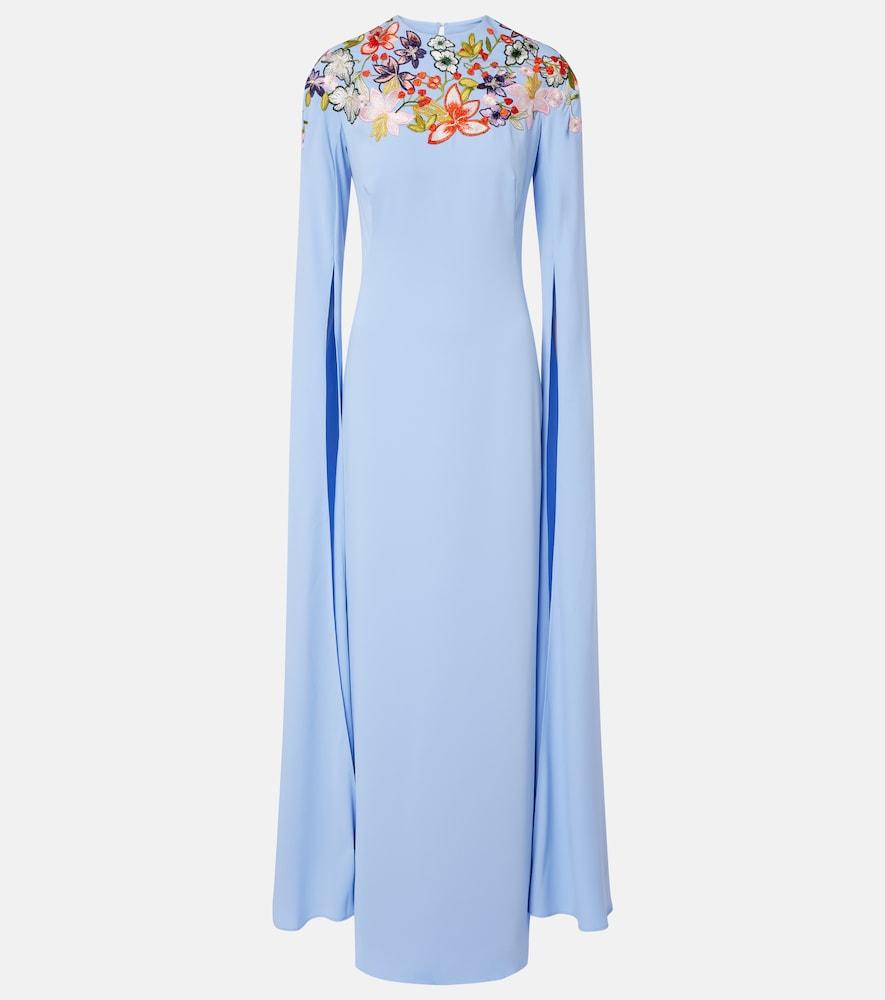 costarellos embroidered gown