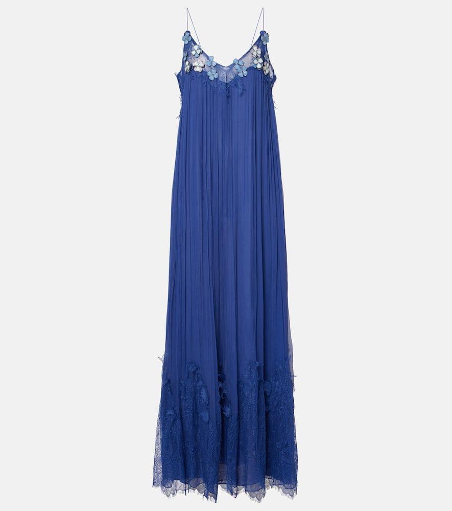 costarellos kenda embellished chiffon maxi dress