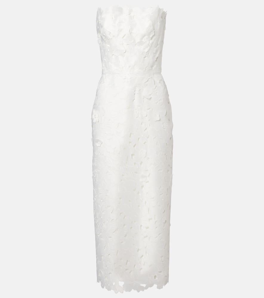costarellos lace bustier gown