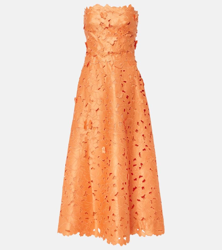 costarellos lorina lace bustier dress