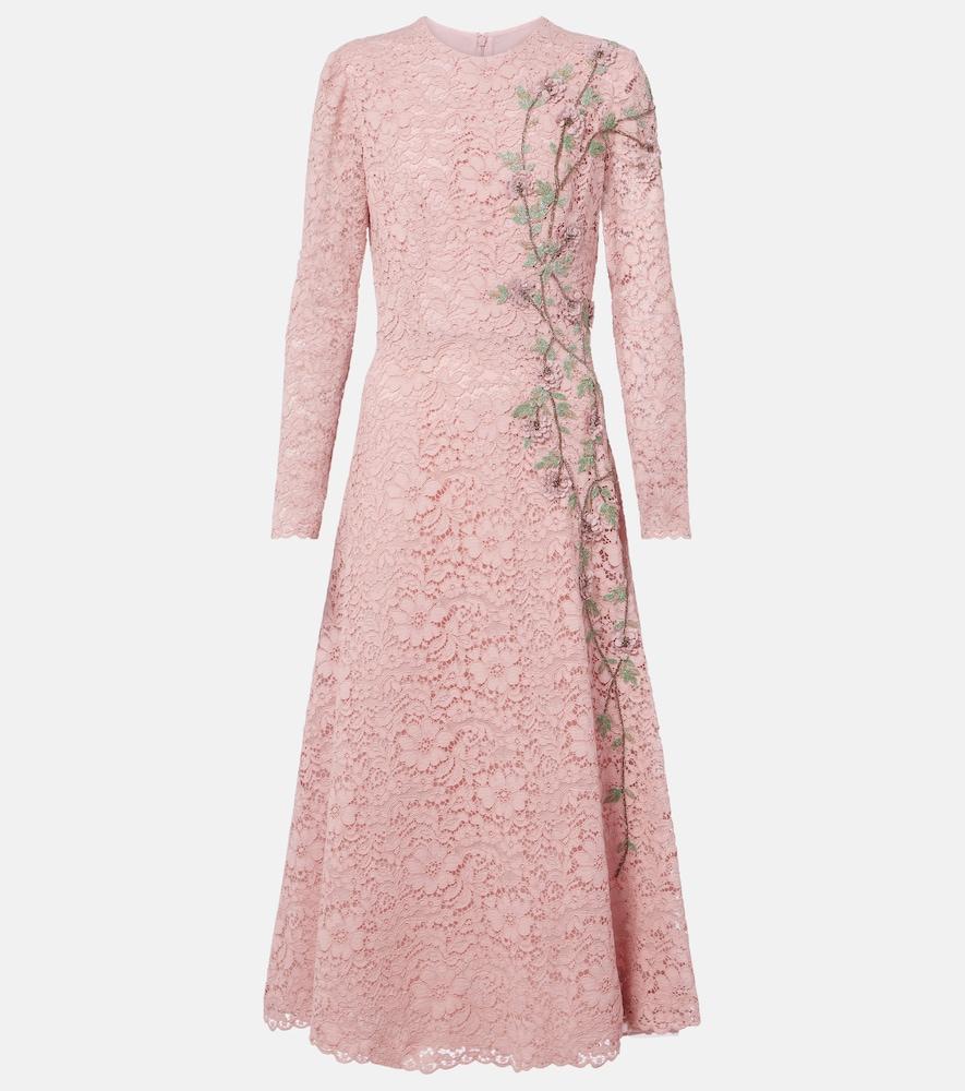 costarellos marlena embroidered lace midi dress