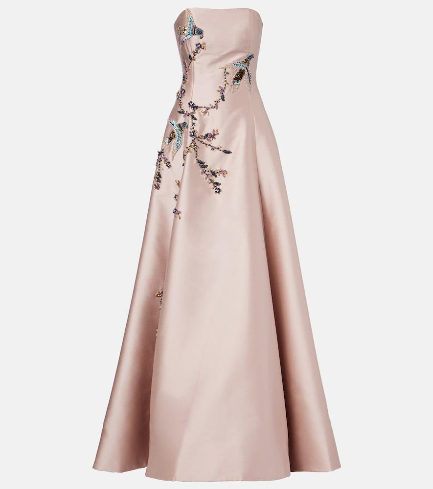 costarellos mavia embellished bustier gown