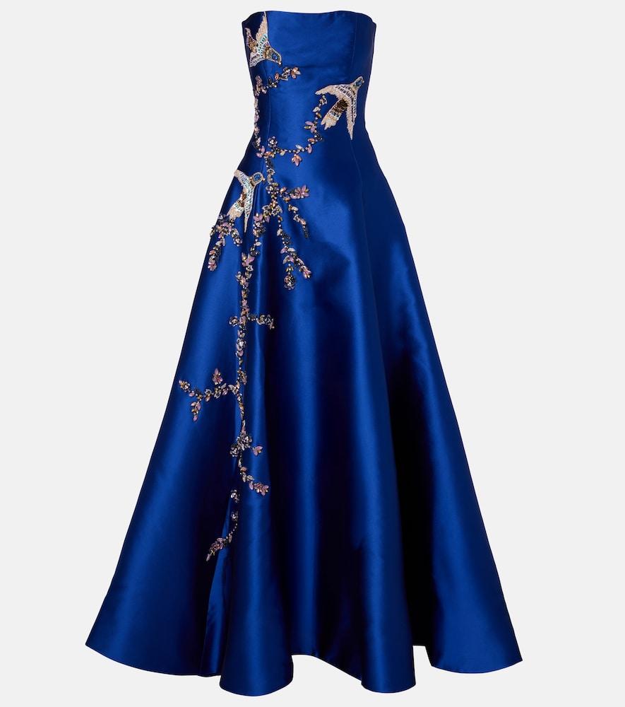 costarellos mavia embellished bustier gown