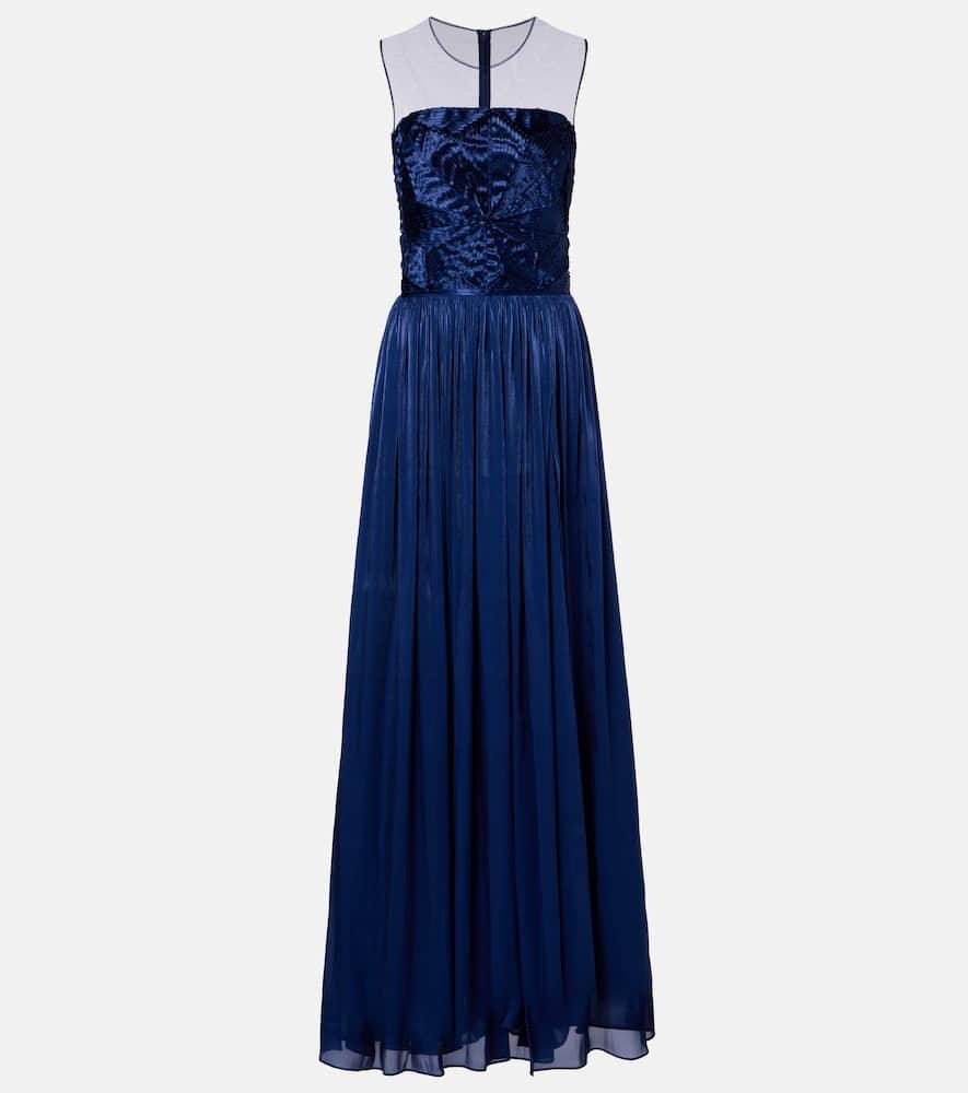 costarellos pleated gown