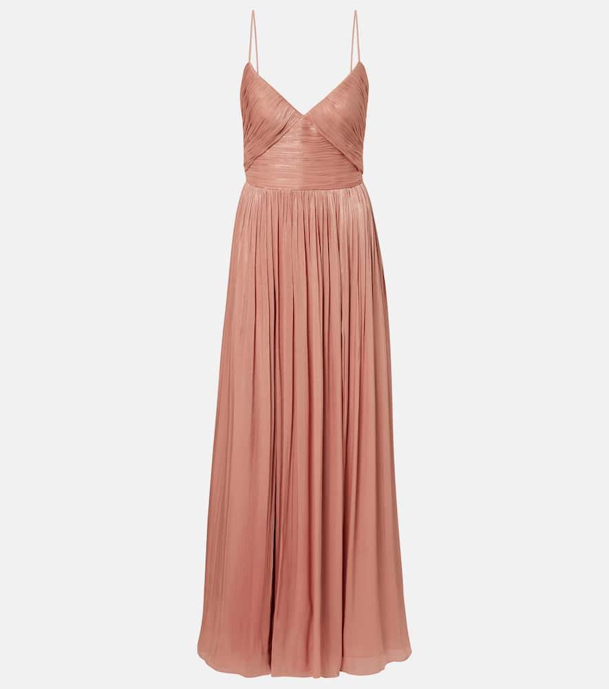 costarellos pleated gown