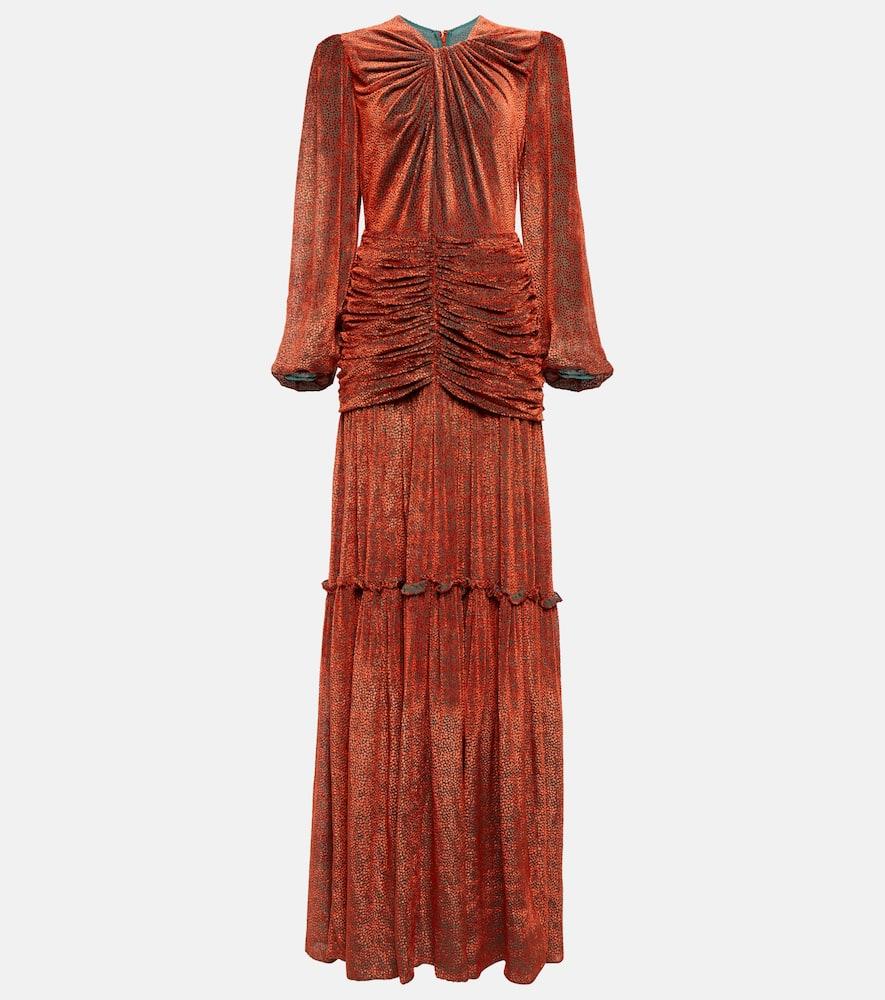 costarellos sabrina velvet devoré gown