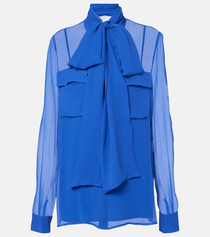 costarellos silk georgette blouse