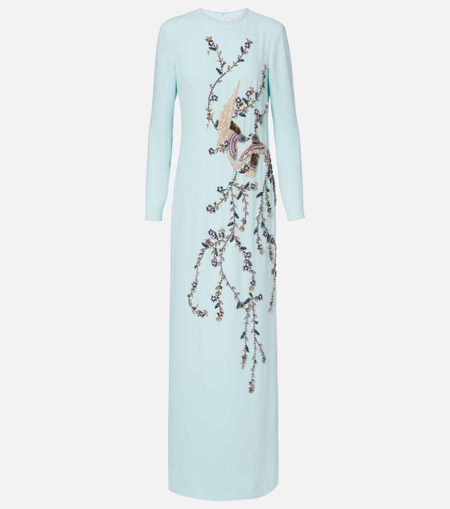 costarellos siriana embellished crêpe gown