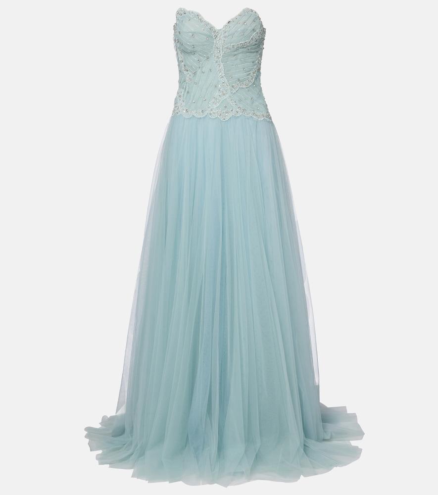 costarellos vivienne embellished tulle gown