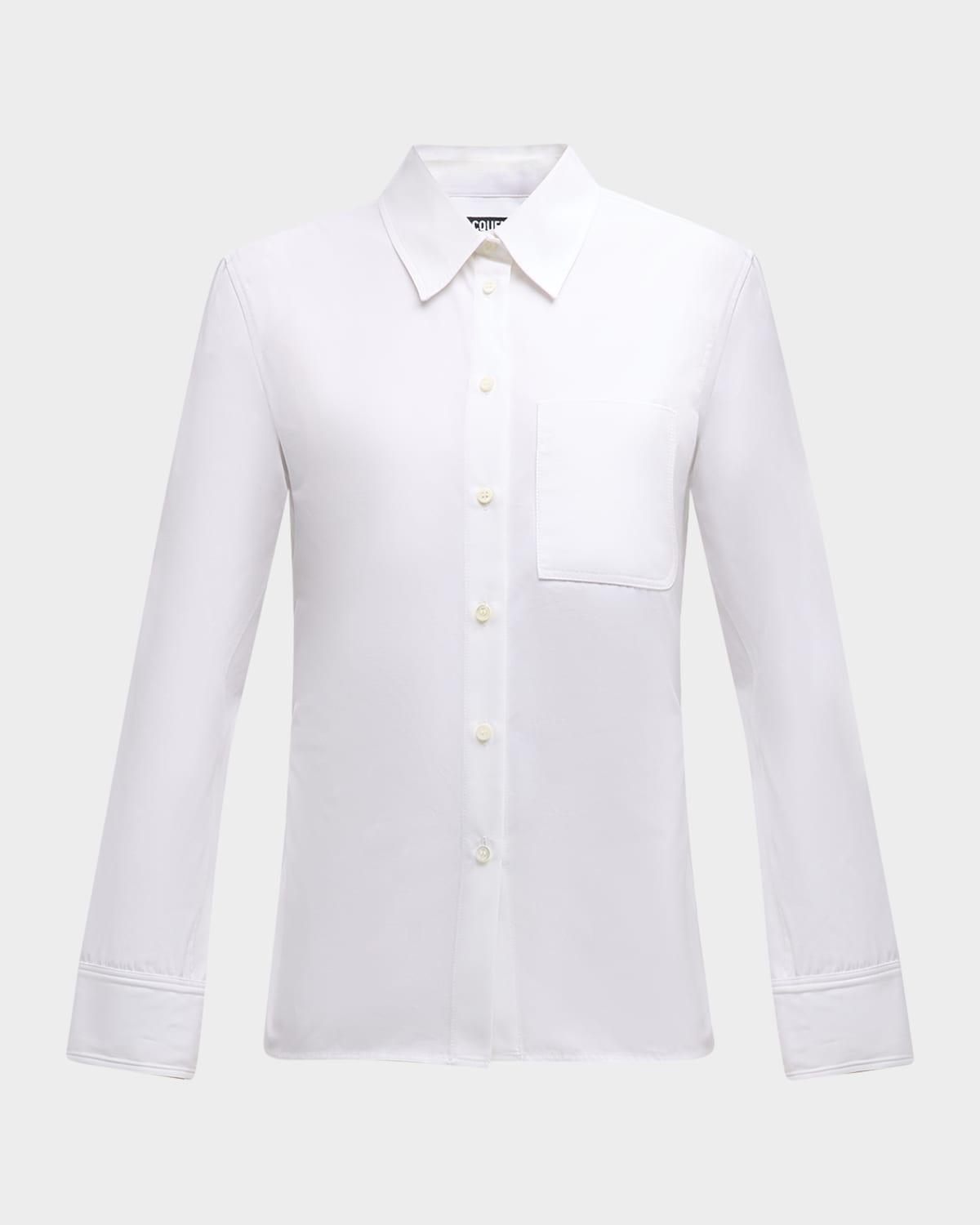 costume open-back collared shirt