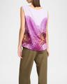 cot orchid-print draped tank top