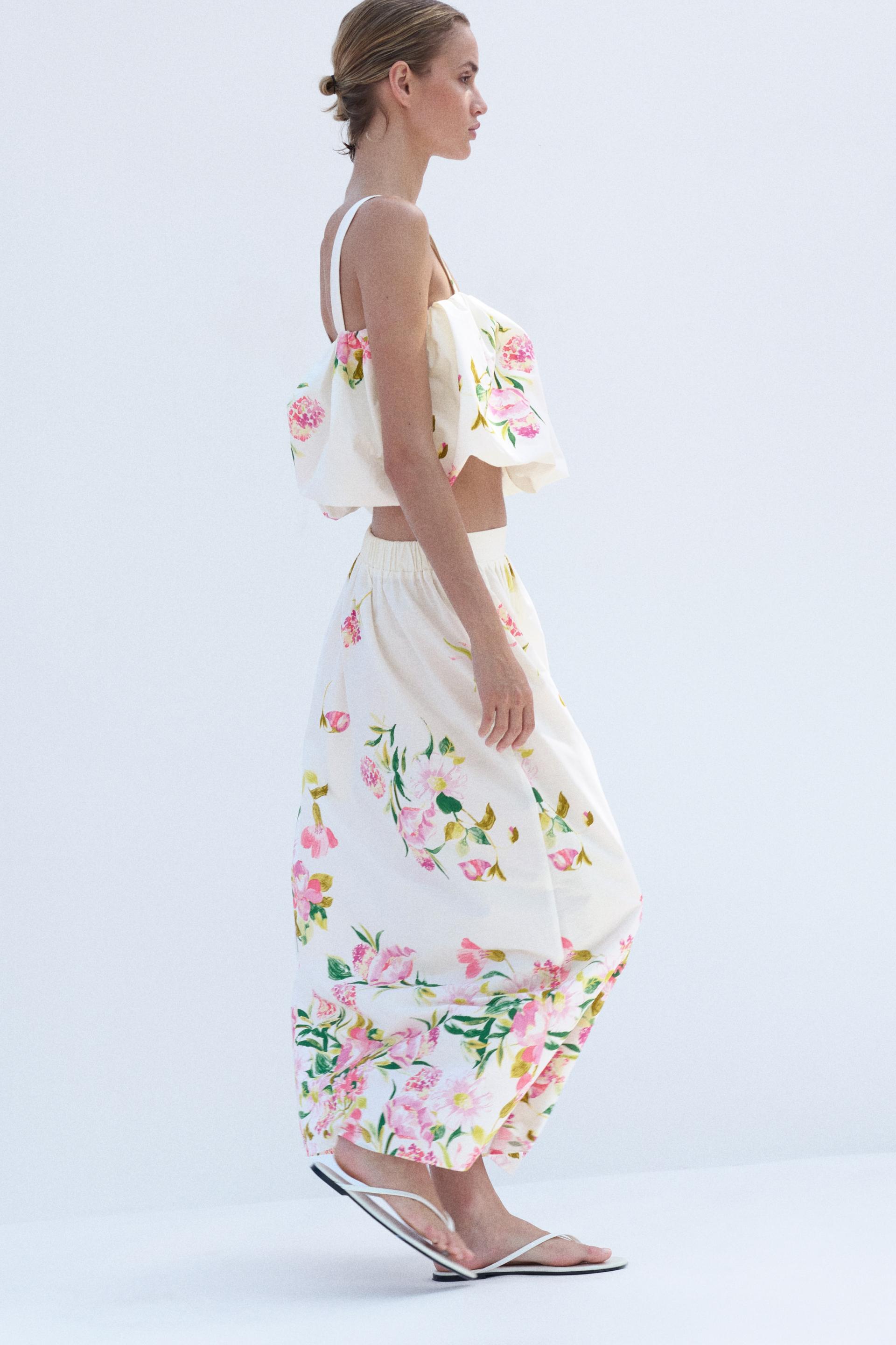 cotton a-line skirt