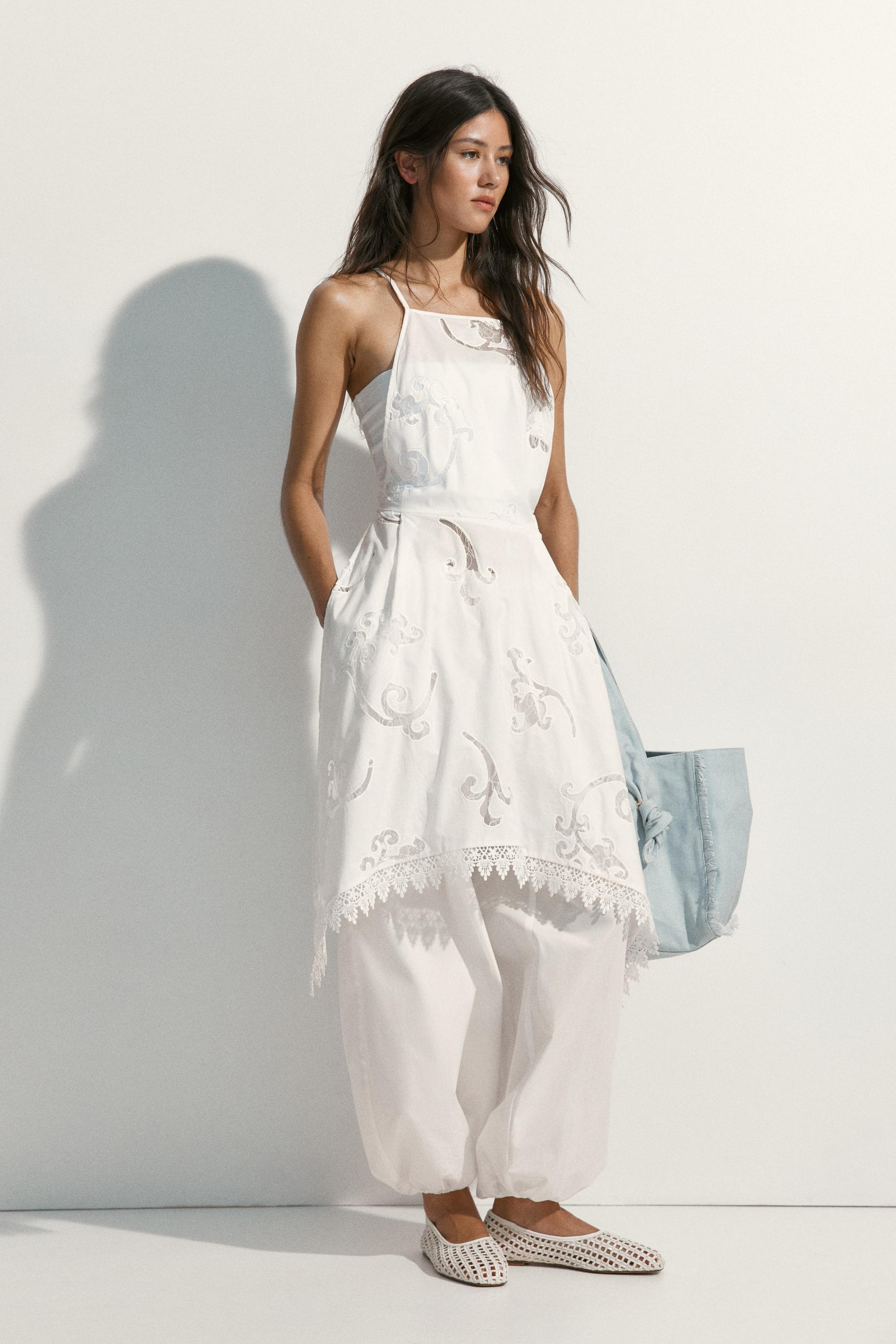 cotton balloon-leg pants