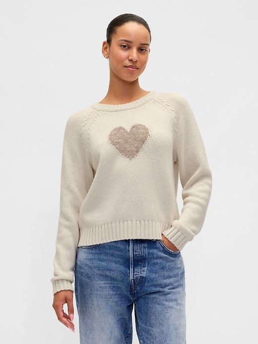 cotton-blend raglan crewneck sweater