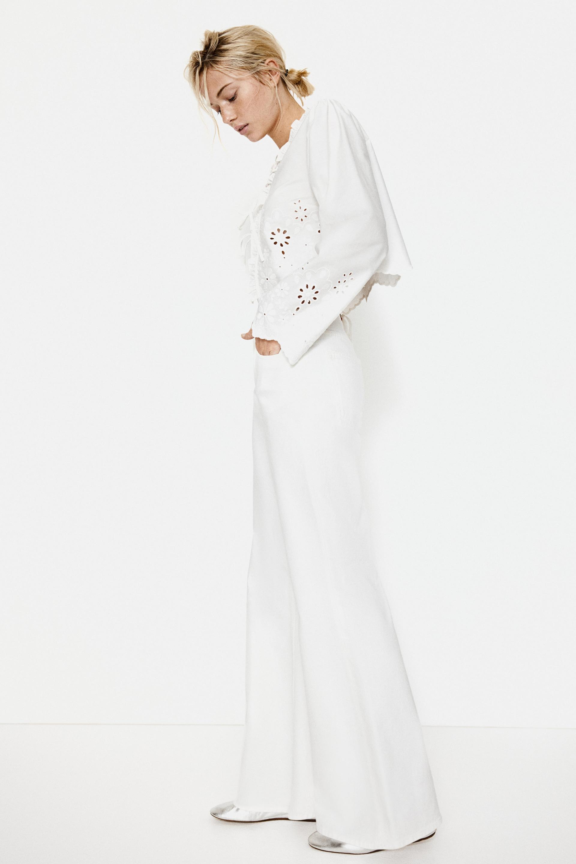 cotton blouse with eyelet embroidery