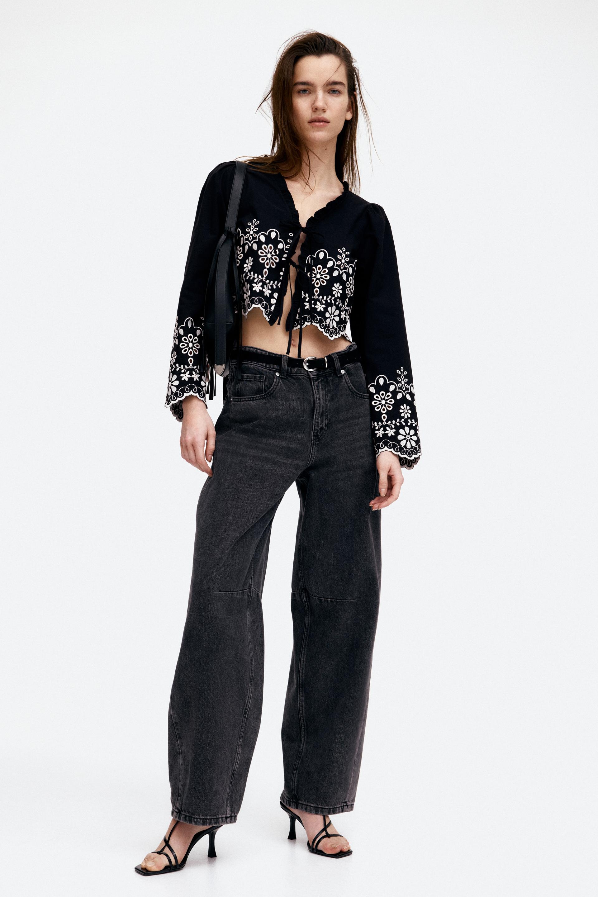 cotton blouse with eyelet embroidery