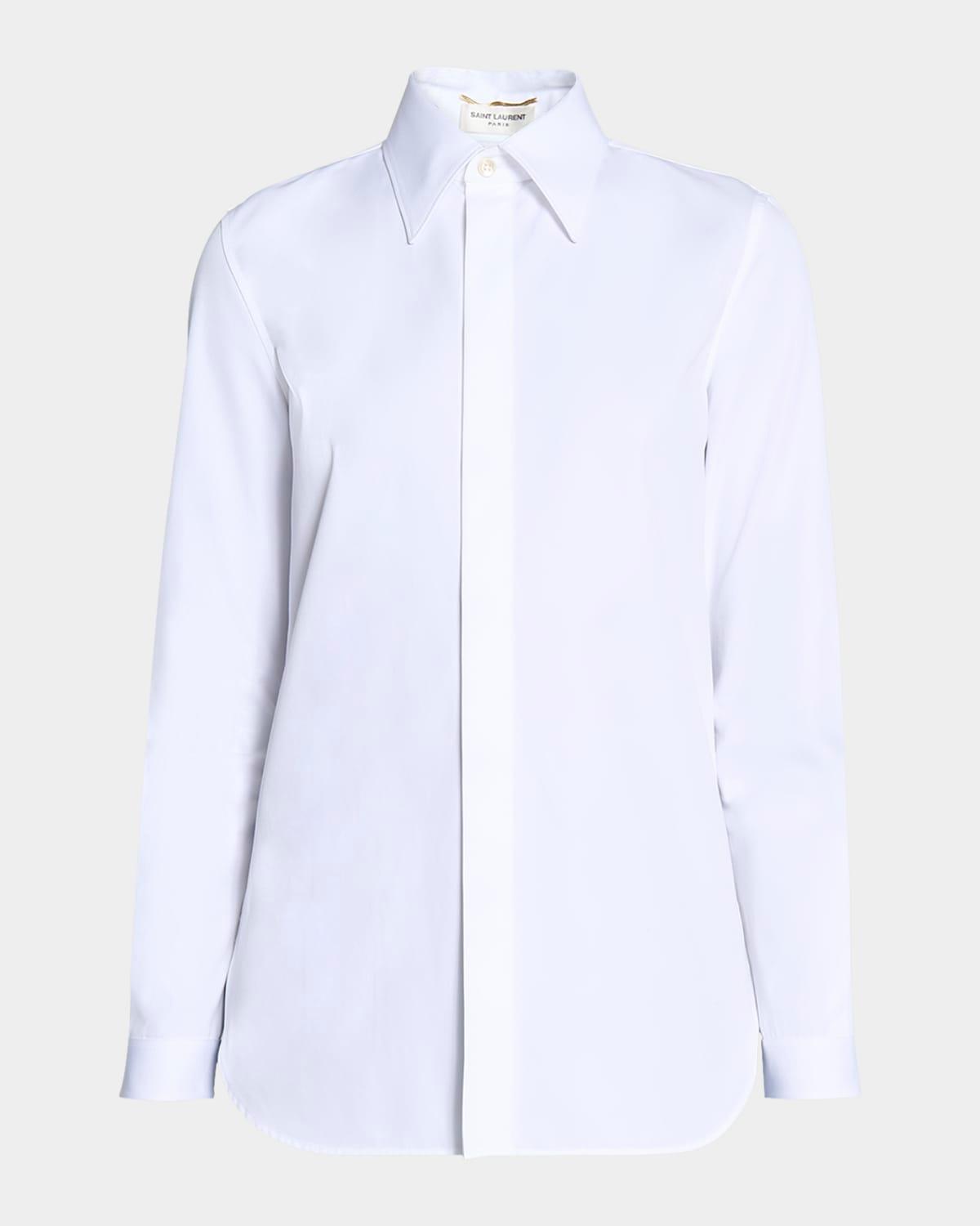 cotton button-front blouse