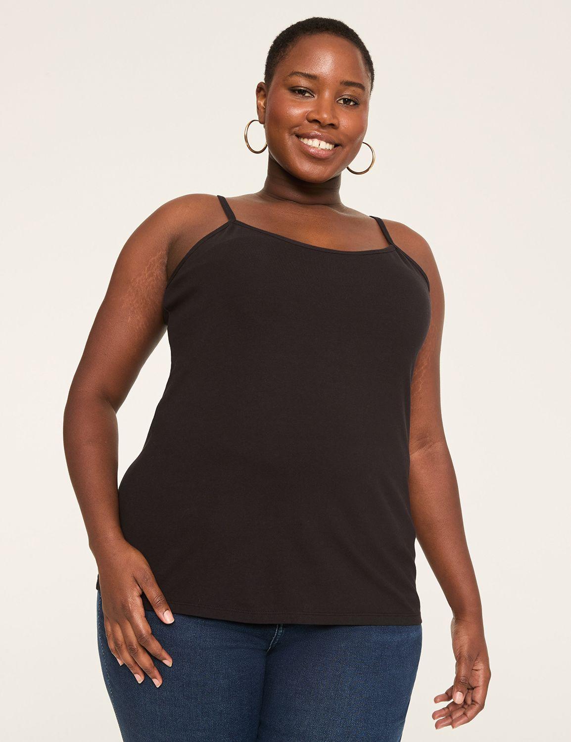 cotton cami with shelf bra