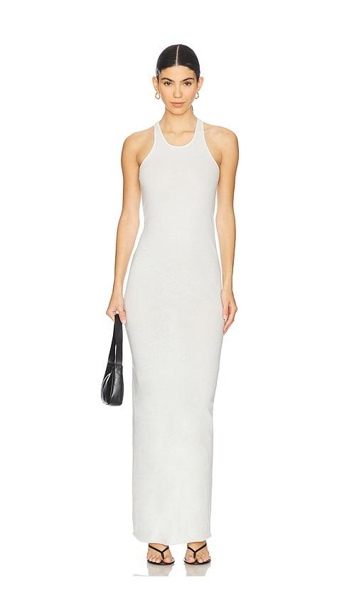 cotton citizen marbella maxi dress in white.