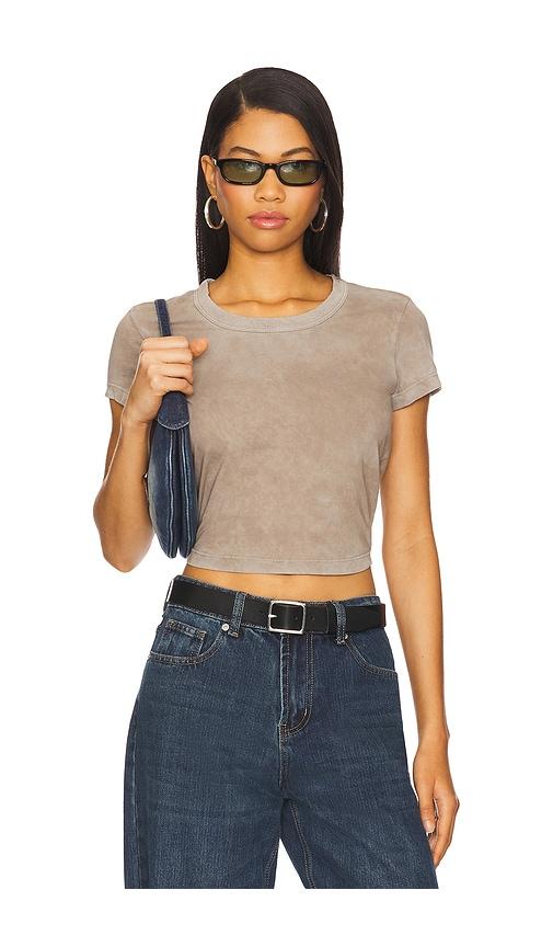 cotton citizen standard baby tee in grey.