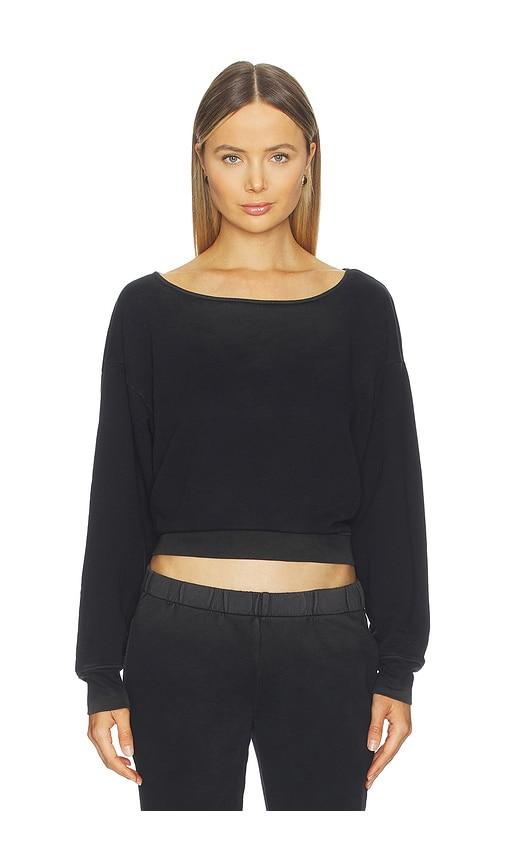 cotton citizen the lima relaxed sweatshirt in black.