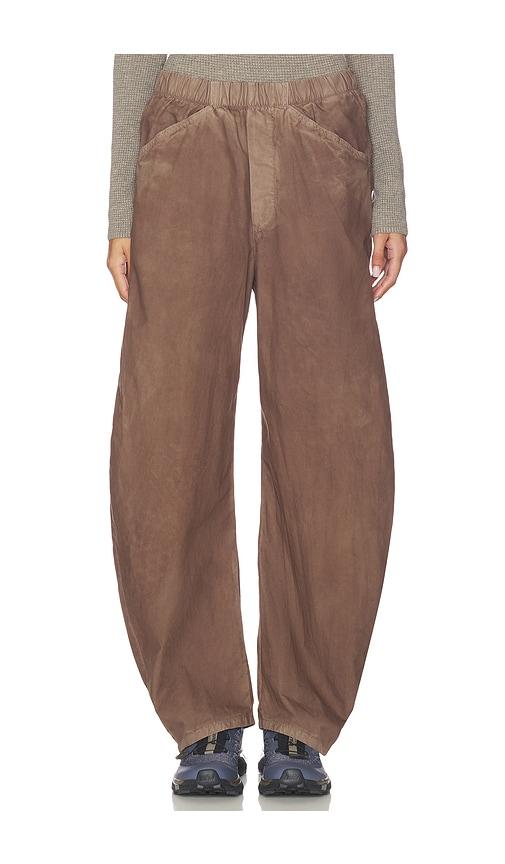 cotton citizen the santorini trouser in brown.