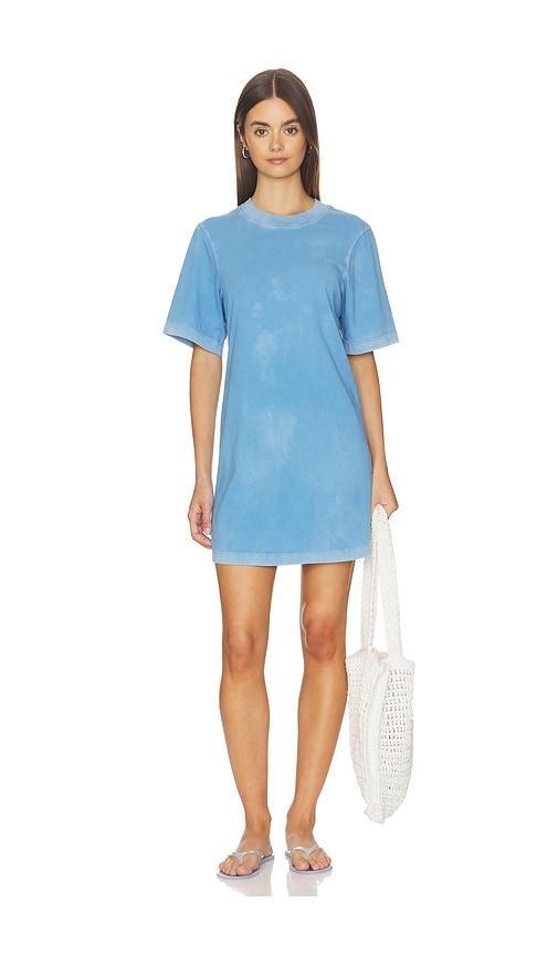 cotton citizen the tokyo mini dress in blue.