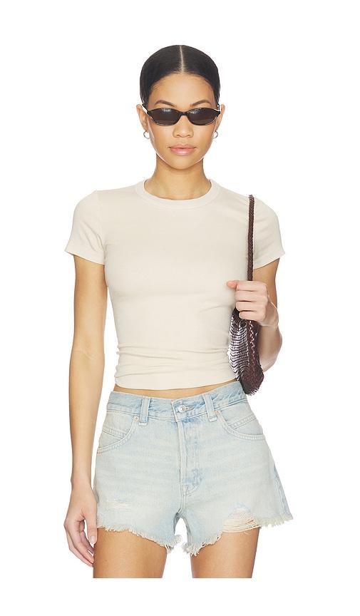 cotton citizen the verona tee in tan.