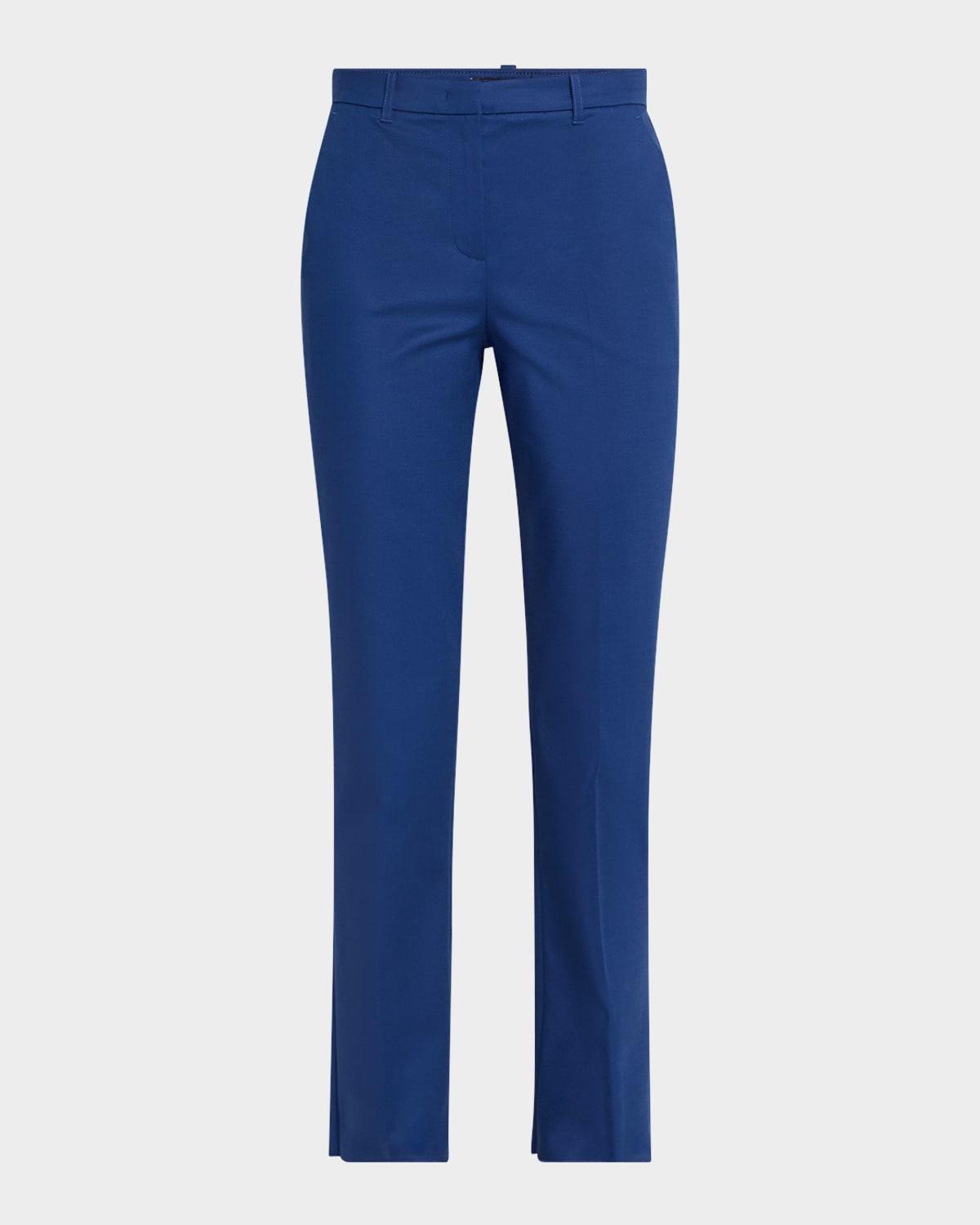 cotton couture cropped slim trousers
