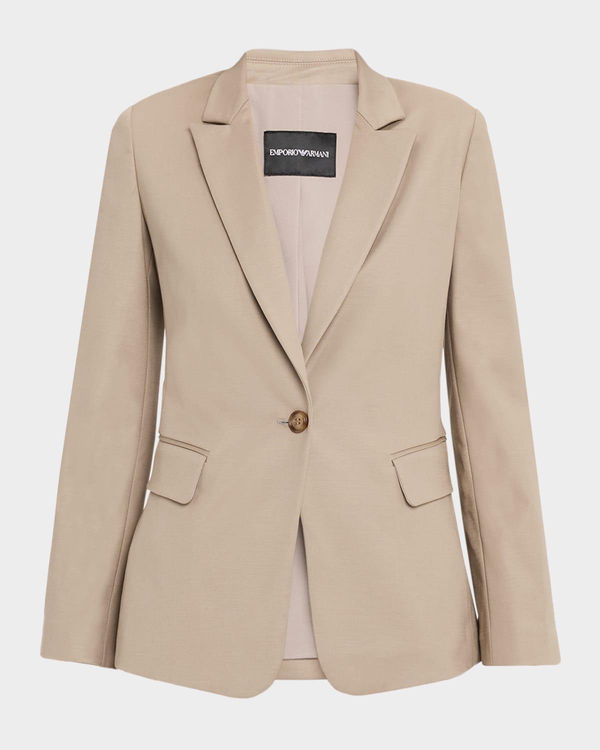 cotton couture single-button blazer