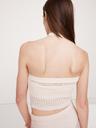 cotton crochet mesh halter top