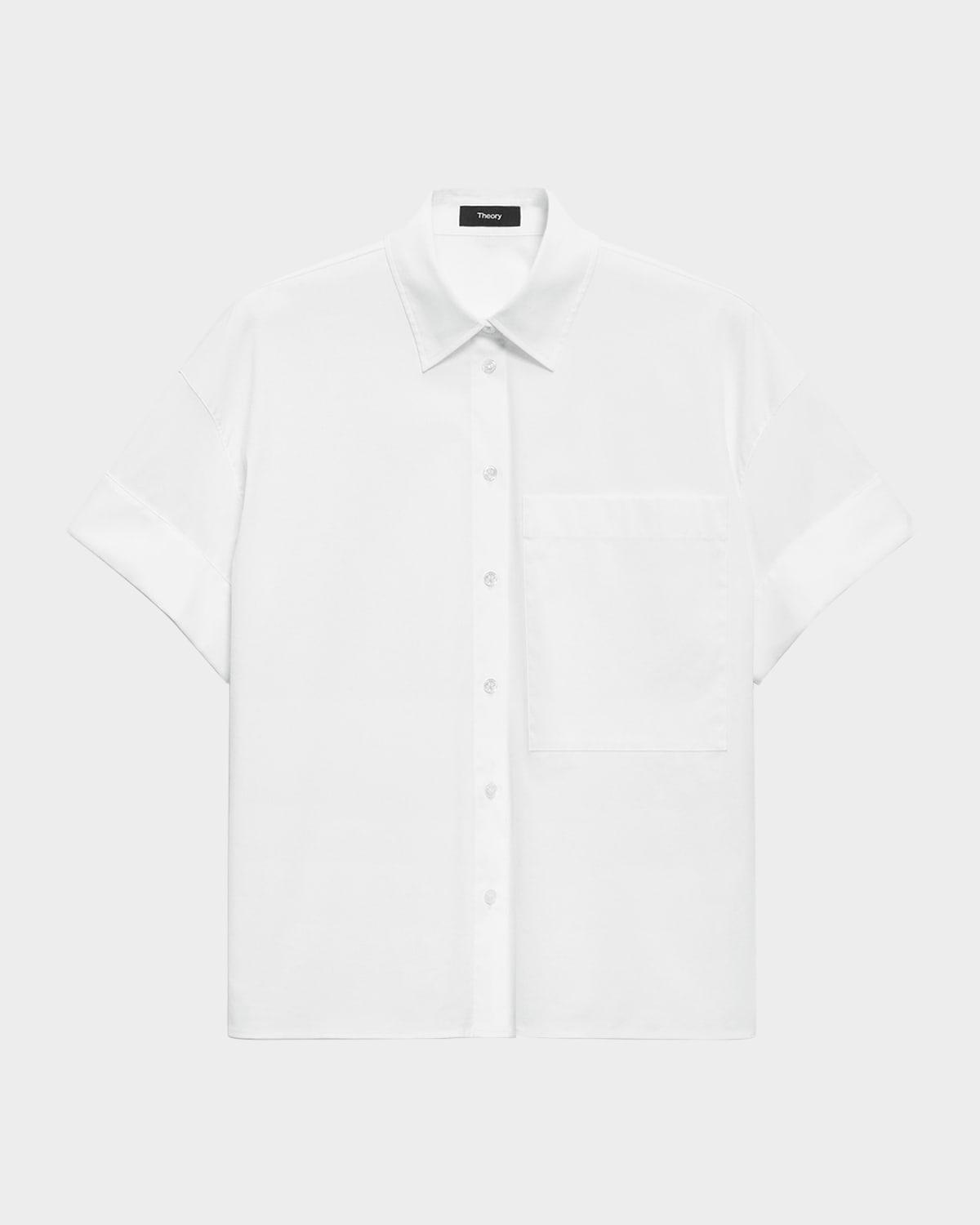 cotton cuffed pocket shirt