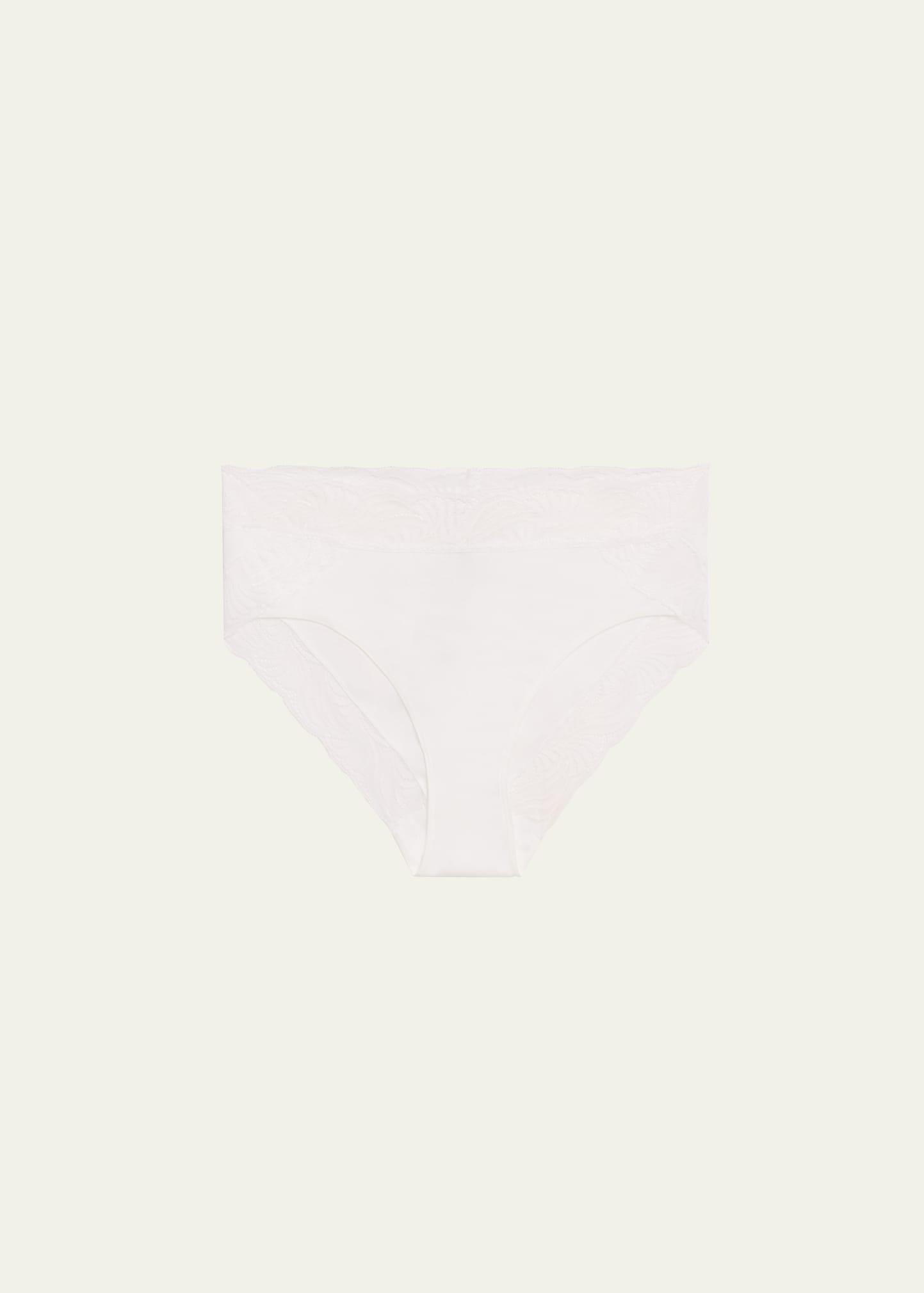 cotton delight lace-trim high-cut briefs