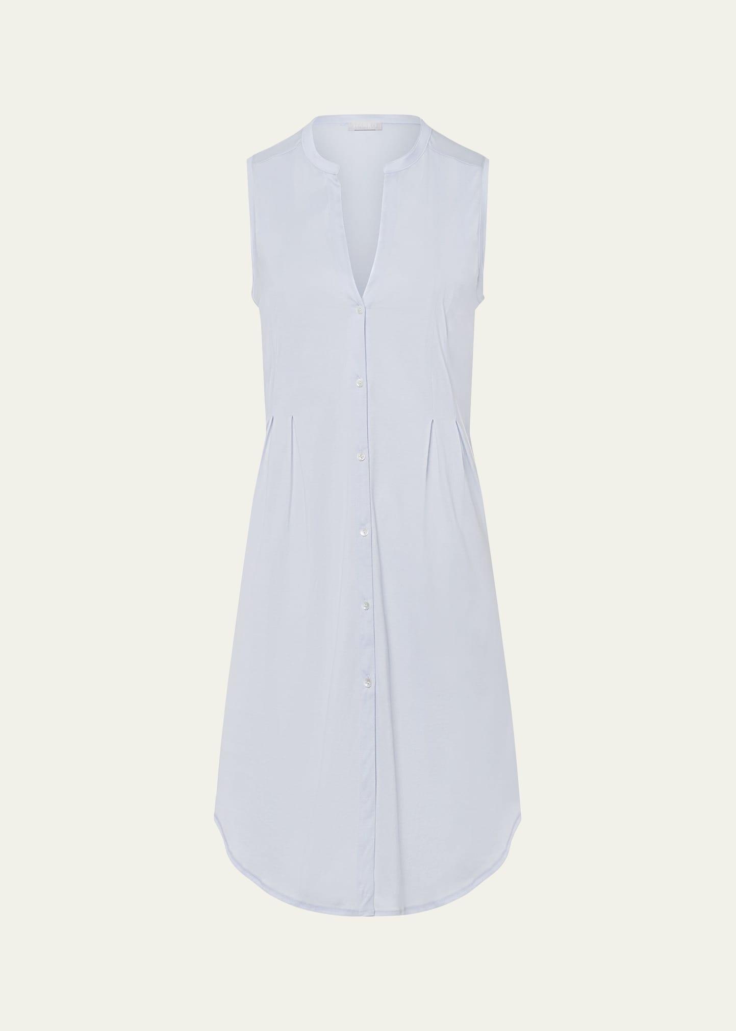 cotton deluxe sleeveless shirtwaist nightgown