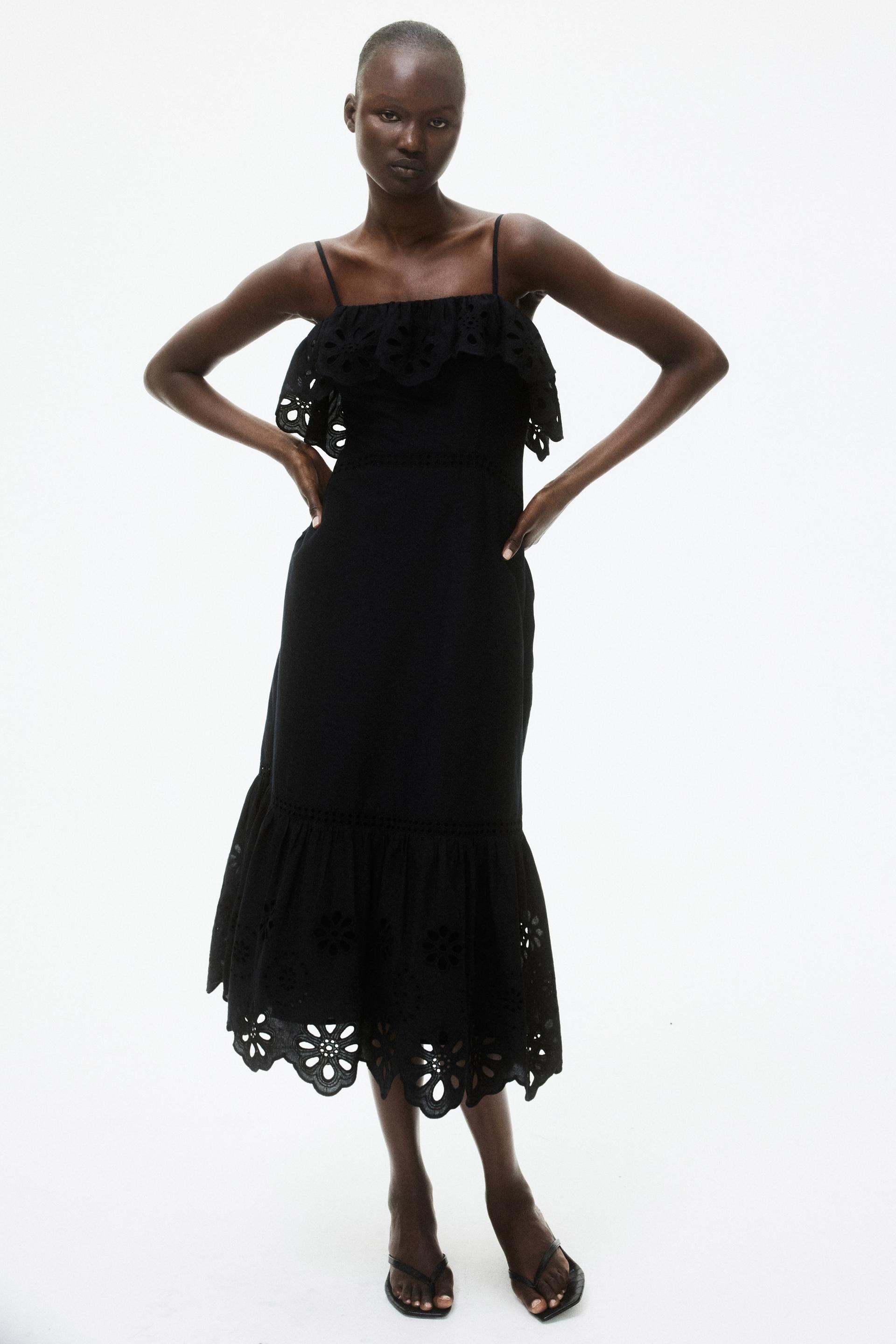 cotton dress with eyelet embroidery