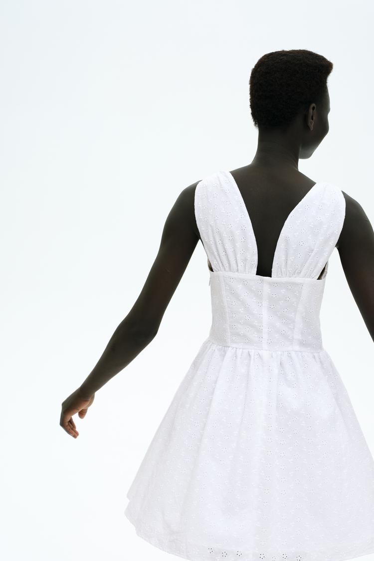 cotton dress with flared skirt