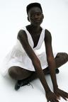 cotton dress with flared skirt