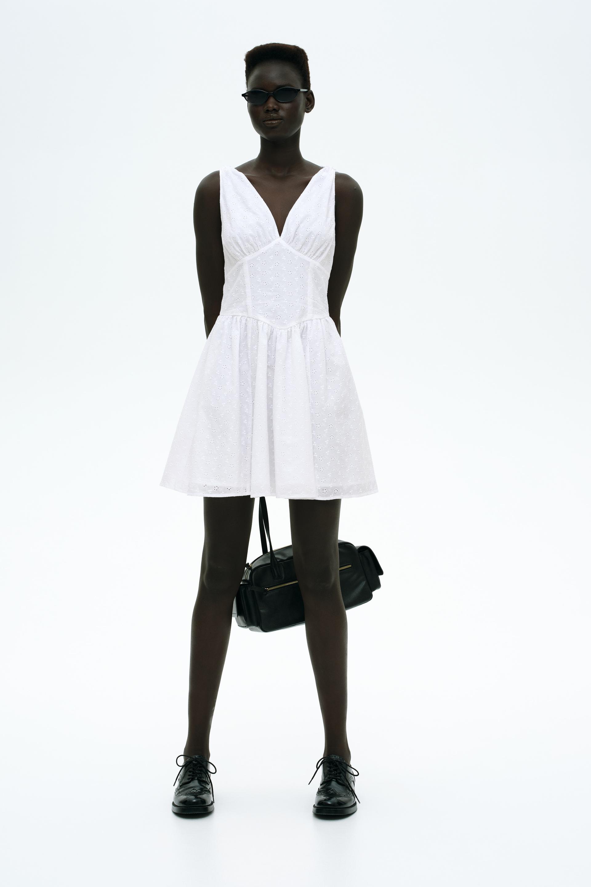 cotton dress with flared skirt