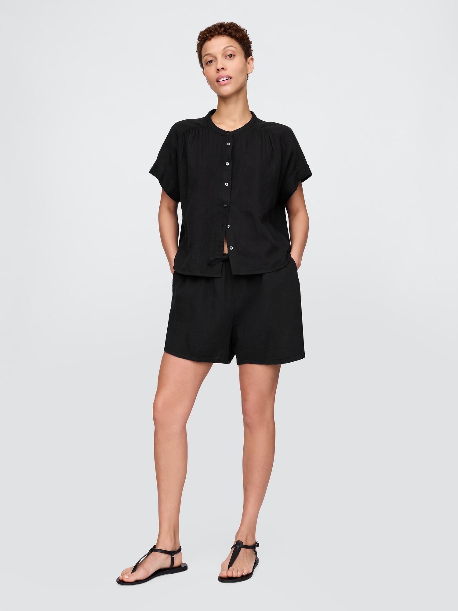 cotton gauze easy shorts
