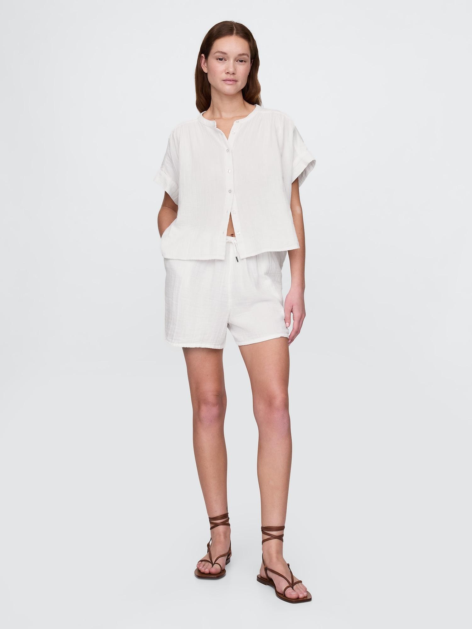 cotton gauze easy shorts