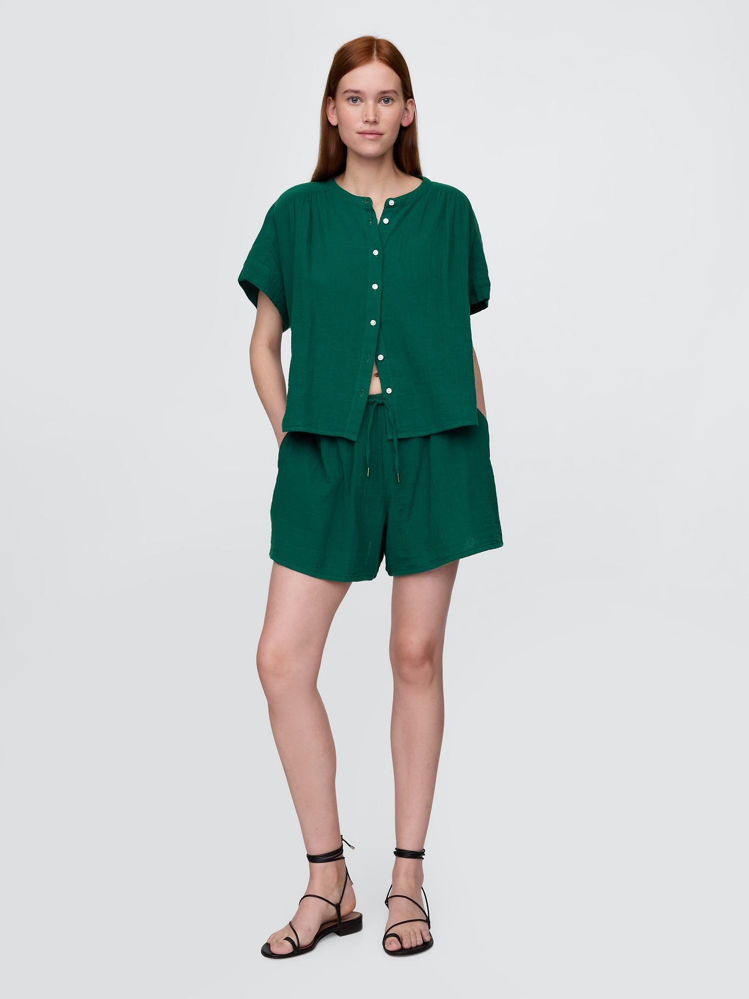 cotton gauze easy shorts