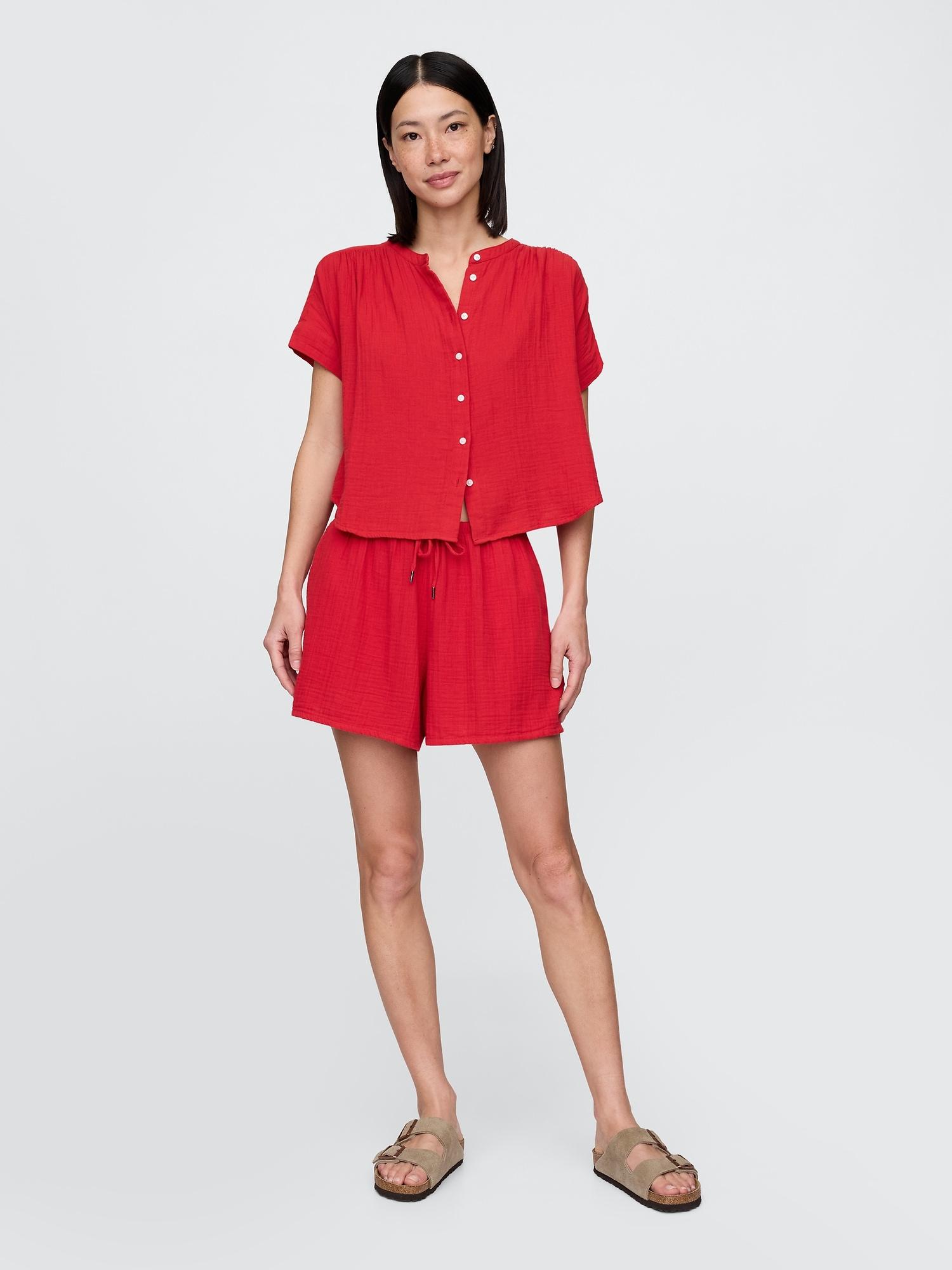 cotton gauze easy shorts